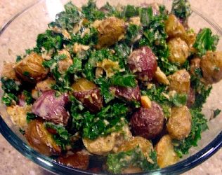 Meatless, Luscious Fun: Kale and Roasted Golden Potato Salad
