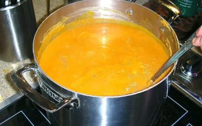 Creamy and Rich Sweet Potato and Roasted Almond Soup