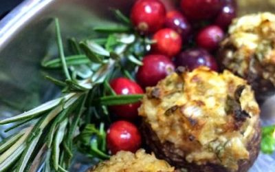 Asian Stuffed Baby Bellas Paired with  Pinot Noir