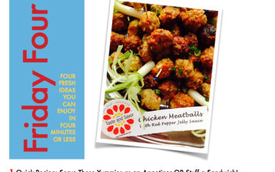 APRIL 15TH, 2016 : Super Easy Chicken Meatballs with Red Pepper Jelly Sauce