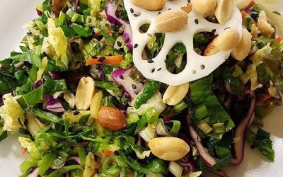 Asian Inspired Greens and Noodle Bowl at the Buford Highway Farmers Market