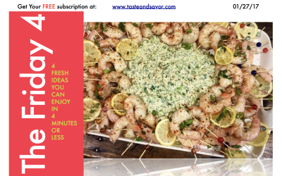 Friday Four : JAN. 27TH, 2017 : Stealthy Snack for The Super Bowl – Creamy Shrimp Remoulade