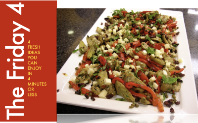 Friday Four 02/24/17 Artichokes and Peppers with  Basil-Balsamic Vinaigrette