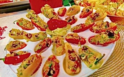 spicy tuesday – sweet peppers stuffed with mediterranean salad – dill