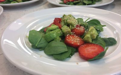 Spicy Tuesday – Strawberry Avocado Salad with Honey Lime Vinaigrette – Mint