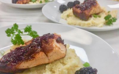 Spicy Tuesday – Blackberry Shallot Glazed Salmon – Parsley
