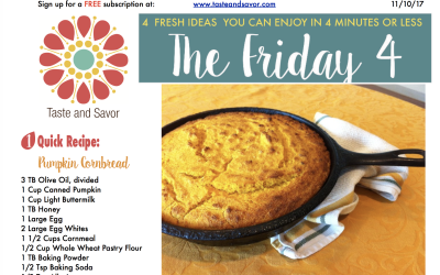Friday Four 111017: Pumpkin Cornbread