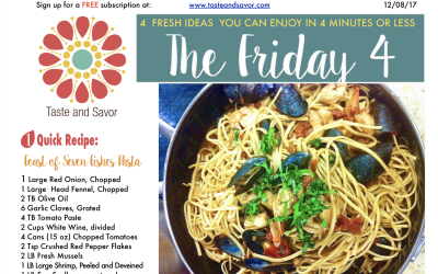 Friday Four – Festive Holiday Seafood Pasta – 120817