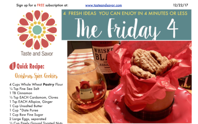 Friday Four 122217: What to Leave for SANTA? Christmas Spice Cookies!