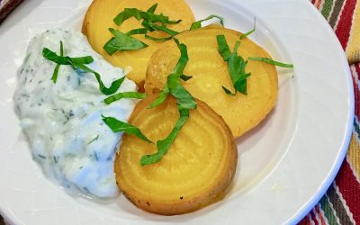Spicy Tuesday – Moroccan Roasted Beets with Yogurt Dill Sauce – Dill