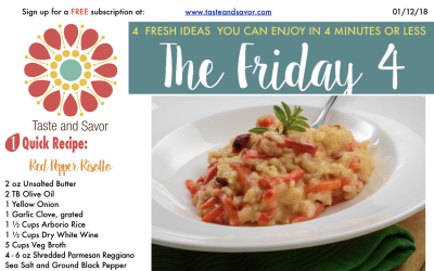 Friday Four 011218: Red Pepper Risotto