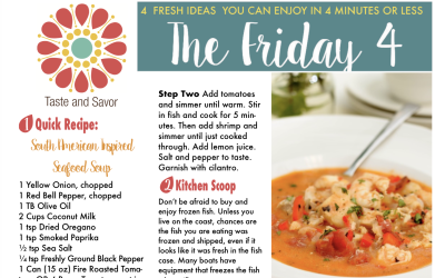 Friday Four – South American Inspired Seafood Soup – 011918