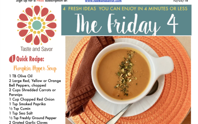 Friday Four 100518: Creamy Pumpkin Pepper Soup