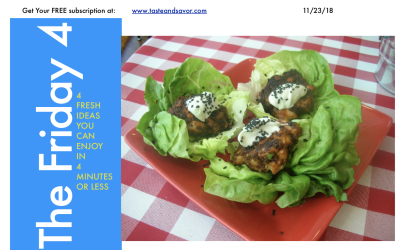 Friday Four 112318: Grilled Salmon Sesame Sliders
