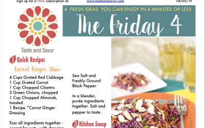 Friday Four 040519:  Spring Carrot Ginger Slaw