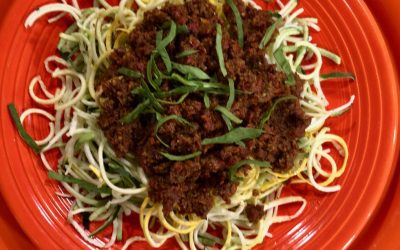 Spicy Tuesday – Sundried Tomato Pesto with Oodles of Zoodles – Basil