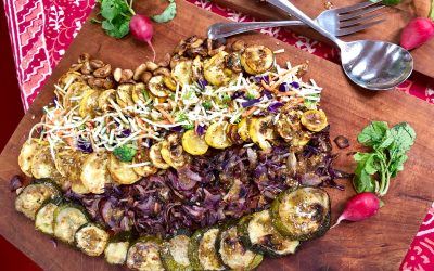 Grilled Summer Veggies with Herbed Mustard Dressing