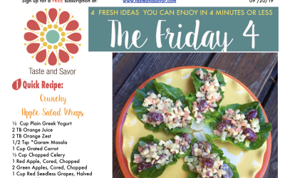 Friday Four – Celebrate Fall! Crunchy Apple Salad Wraps – 092019