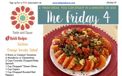 Friday Four 090619: Sicilian Orange Tomato Salad