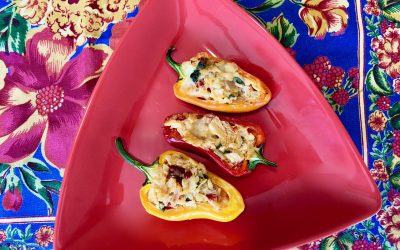 Spicy Tuesday – Tailgating Time! Cheese and Cauliflower Stuffed Peppers – Basil and Mint