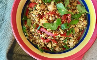 Spicy Tuesday – Pat’s Quinoa with Roasted Red Peppers and Chickpeas – Cumin