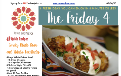 Friday Four – Smoky Black Bean and Vidalia Enchiladas – 032020