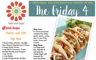Friday Four – Slow Cooker Chicken and Chile Soft Tacos – 061220