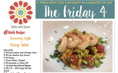 Friday Four – Summery Light Shrimp Salad – 071020