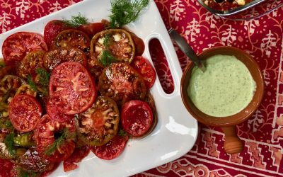 Spicy Tuesday – Green Goddess Dressing with Summer’s Best Tomatoes – Anchovies