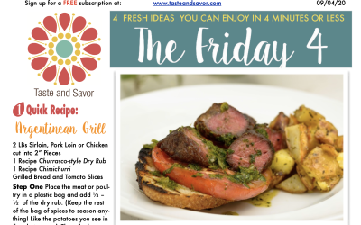 Friday Four – Argentinean Grill with Bright Green Herbed Sauce – 090420