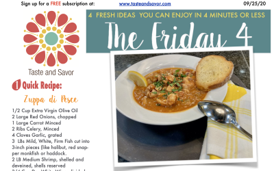 Friday Four – Seafood Soup or Zuppa di Pesce – 092520