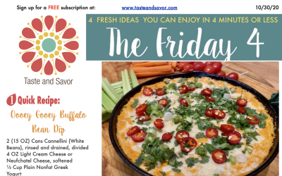 Friday Four – Oooey Gooey Buffalo Bean Dip – 103020