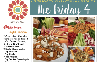 Friday Four – Pumpkin Hummus for the Holidays – 112020