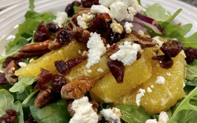 Spicy Tuesday – Dried Cranberry and Orange Salad with Goat Cheese and Pecans – Thyme