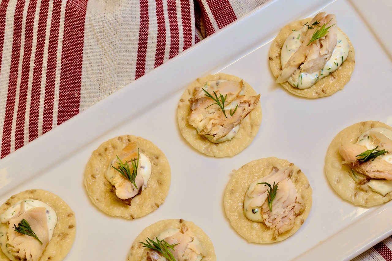 Smoked Salmon Rice Crisps