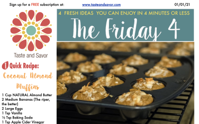 Friday Four – Mmmmm Coconut Almond Muffins  – 010121