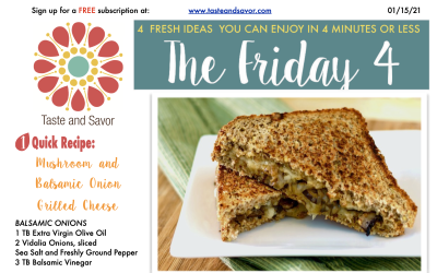 Friday Four – Mushroom and Balsamic Onions Grilled Cheese – 011521