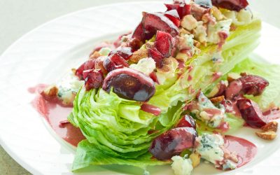 Spicy Tuesday – Cherry Balsamic Dressing Topped Romaine Wedges – Marjoram
