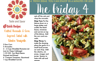Friday Four – Grilled Avocado and Corn Salad with Cilantro Vinaigrette – 70221