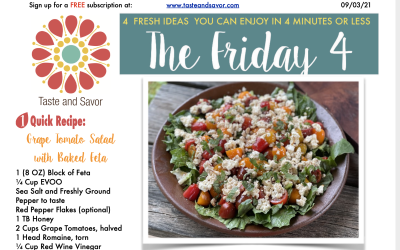 Friday Four – Grape Tomato Salad with Baked Feta – 090321