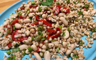 Spicy Tuesday – Farro, Red Pepper and White Bean Salad – Rosemary