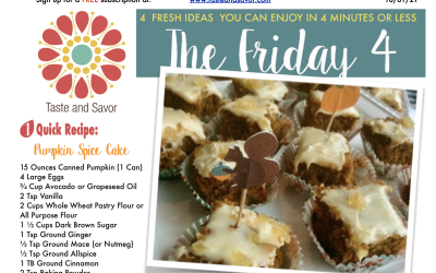 Friday Four – Easy Yummy Pumpkin Spice Cake – 100121