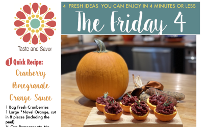 Friday Four – Cranberry Pomegranate Orange Sauce  – 111921