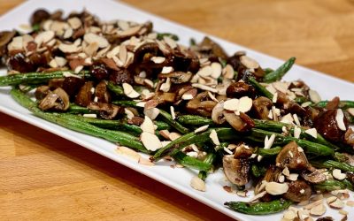Spicy Tuesday – Roasted Green Beans and Mushrooms with Toasted Almonds