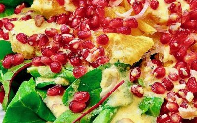 Winter Pomegranate Orange Salad with Rosemary Yogurt Dressing – Rosemary