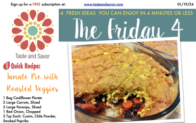 Friday Four – Tamale Pie with Roasted Veggies  – 011924