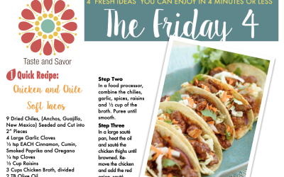 Friday Four – Slow Cooker Chicken and Chile Soft Tacos – 090624