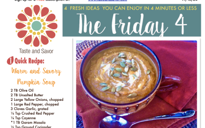 Friday Four – Warm and Savory Pumpkin Soup – 111524
