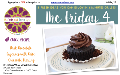 Friday Four – Dark Chocolate Cupcakes with Chile Chocolate Frosting – 021425