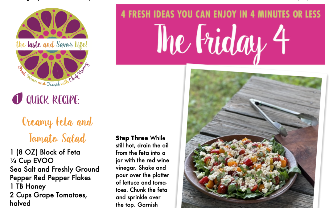 Friday Four – Creamy Feta and Tomato Salad – 071825